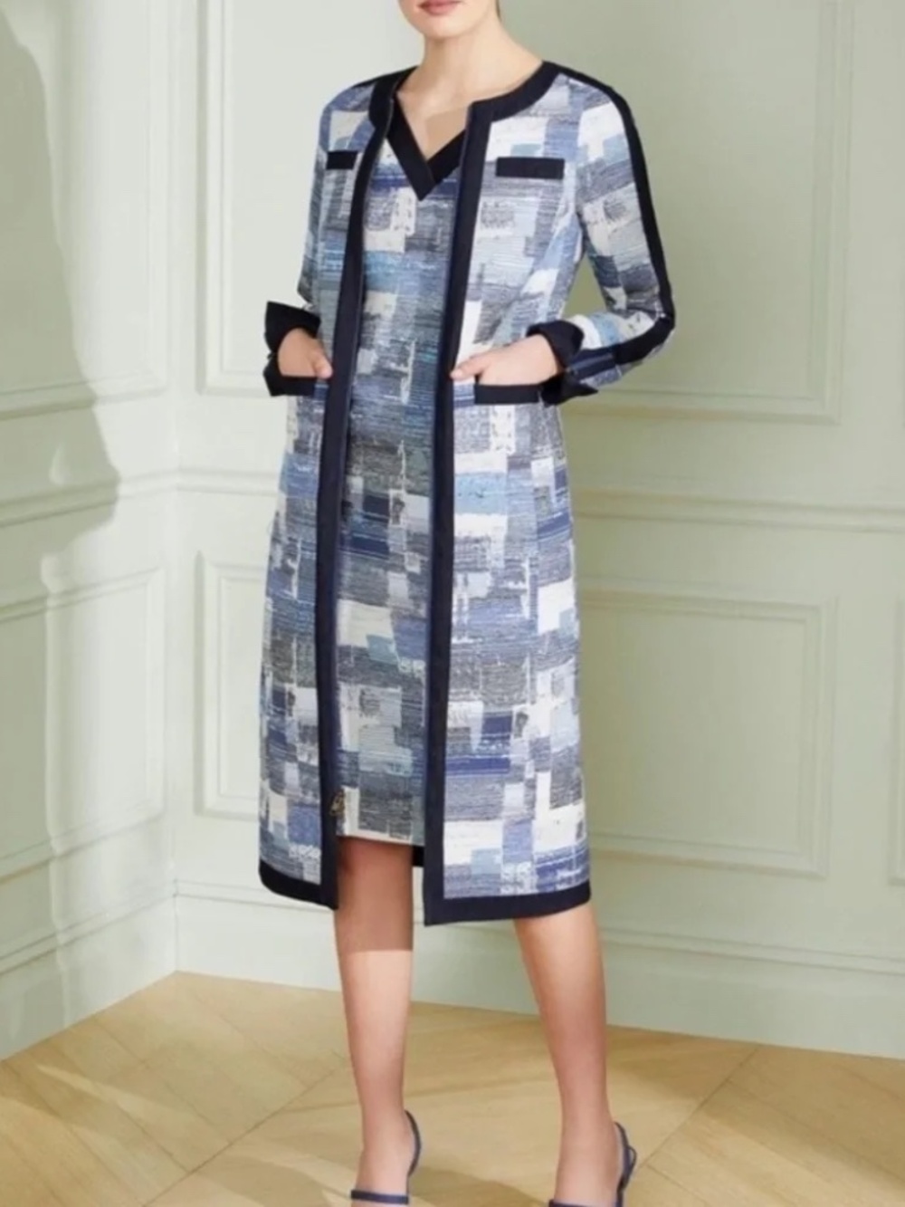 NWT Carlisle Anya Patch Denim Midi Jacket - Gorgeous! - Picture 4 of 7